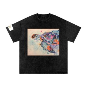 Snow Washed Oversized Cotton T-Shirt